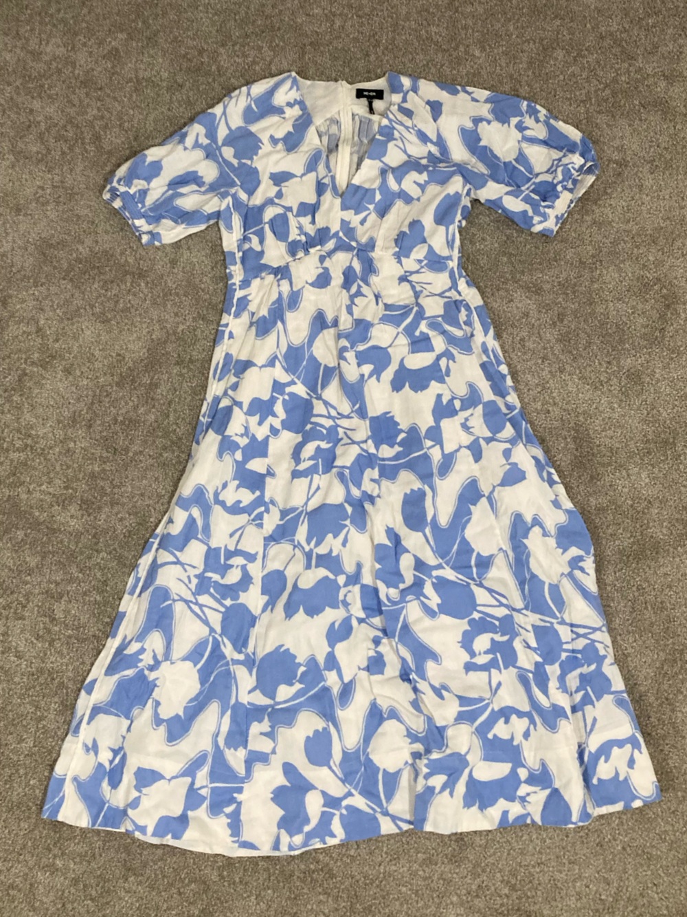ME+EM 🤍Cheesecloth Tulip Flower Print Midi Dress - Picture 13 of 15